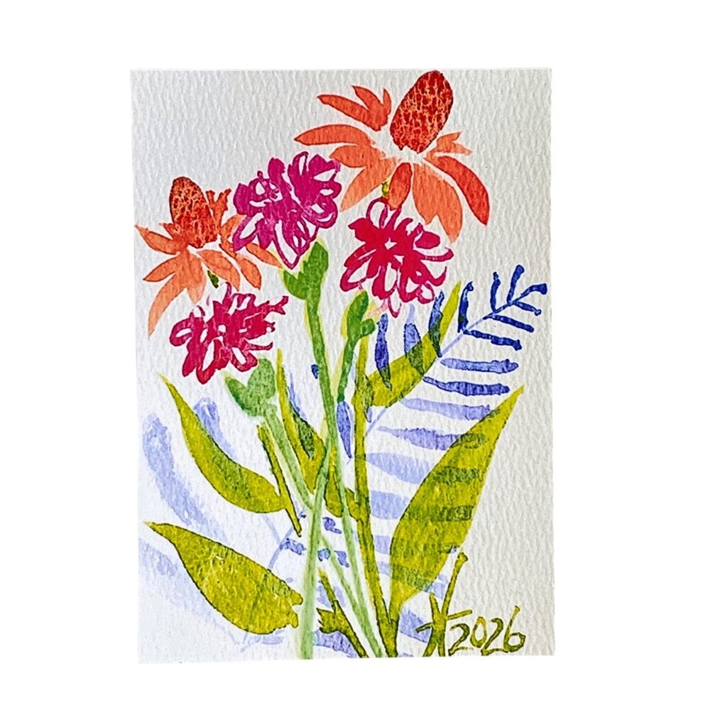 ACEO Signed Art Print Limited Edition Painting by Tristina Dietz Elmes ATC